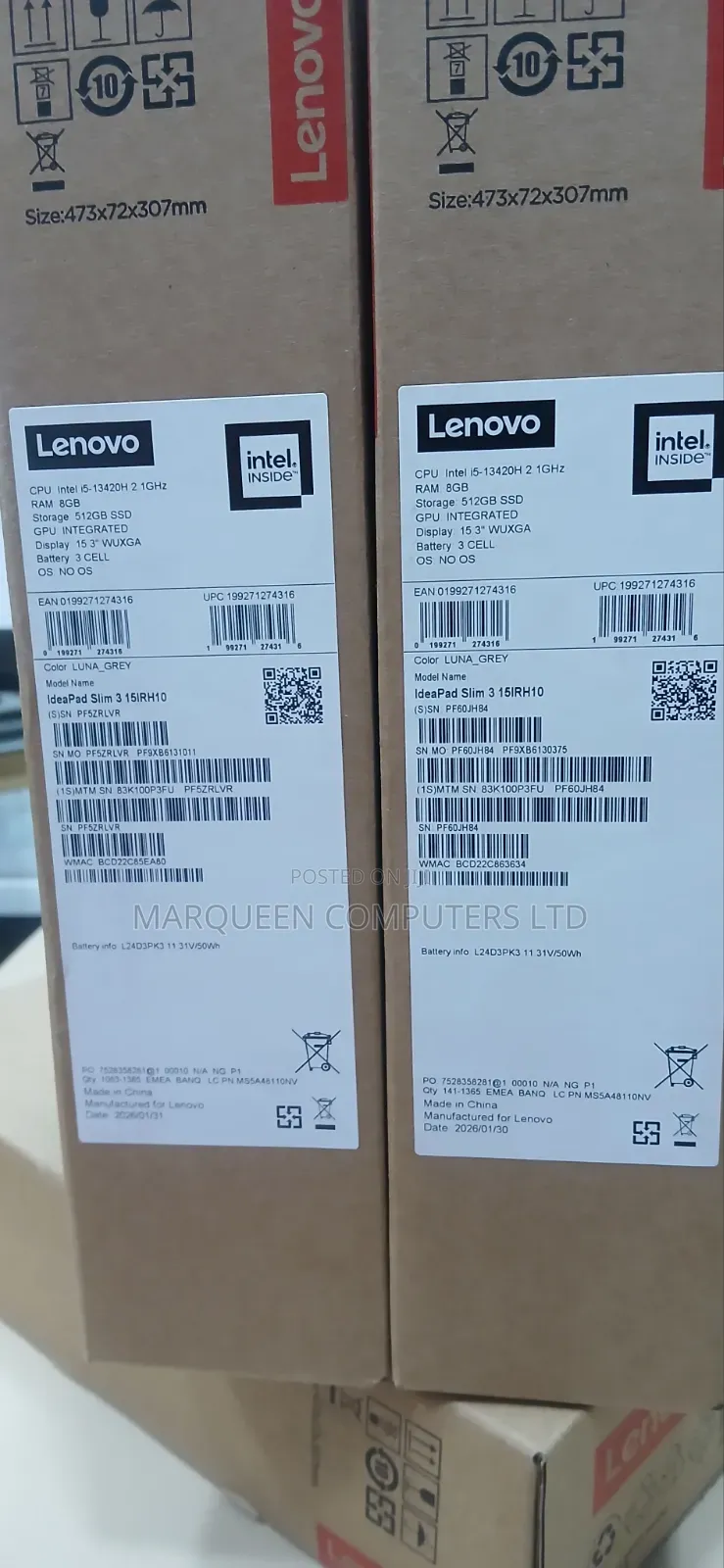 New Laptop Lenovo Ideapad 3 8GB Intel Core i5 SSD 512GB