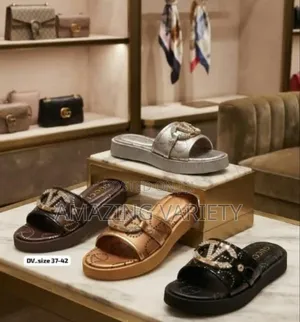 Female Low Wedge Slippers Shoes