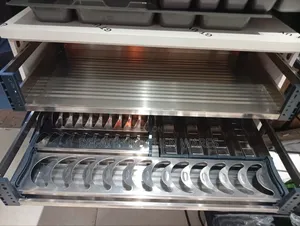Multi Layered Pull Out Drawer Plate Rack
