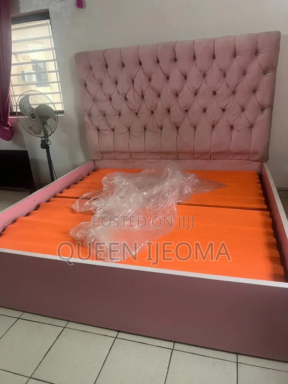 Pre-Owned Pink Bed Frame With Side