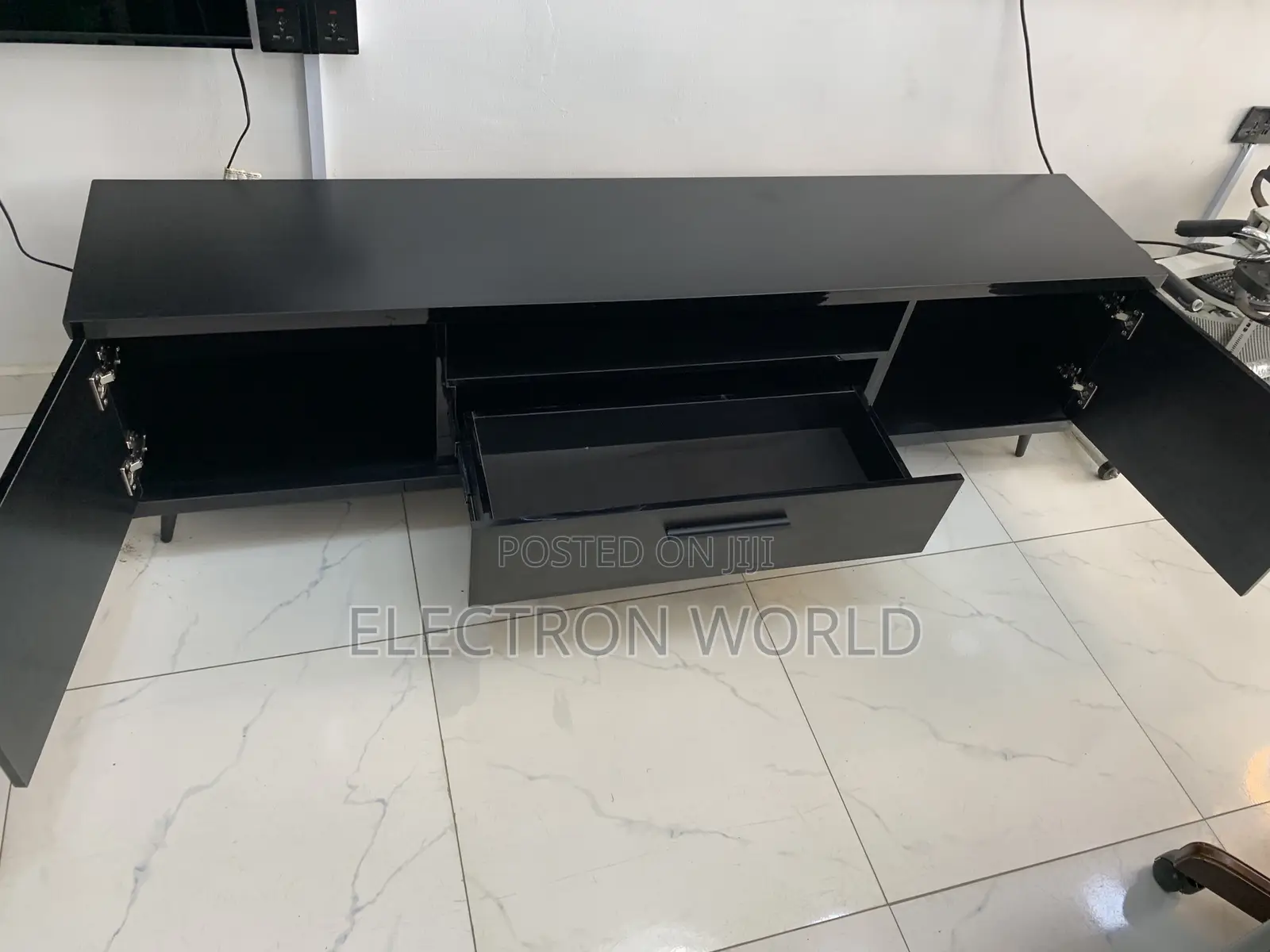 Black TV Console