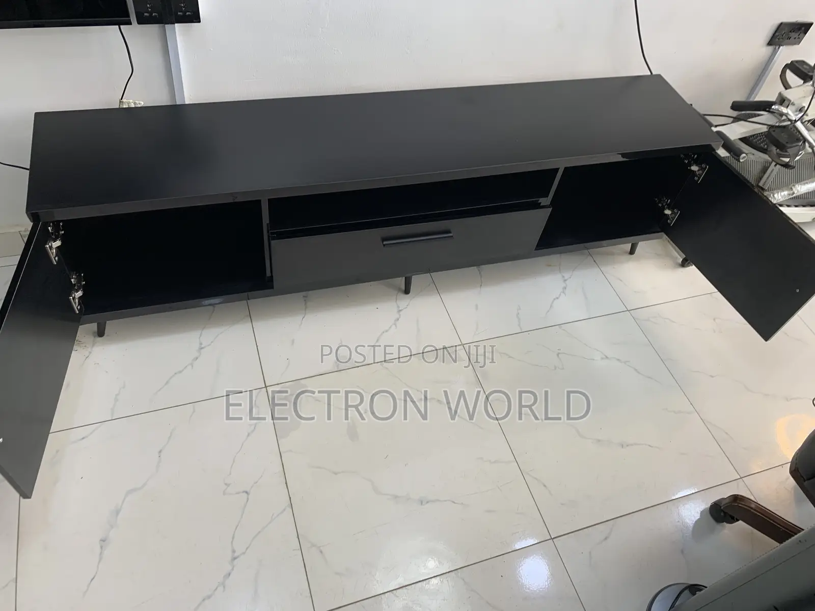 Black TV Console