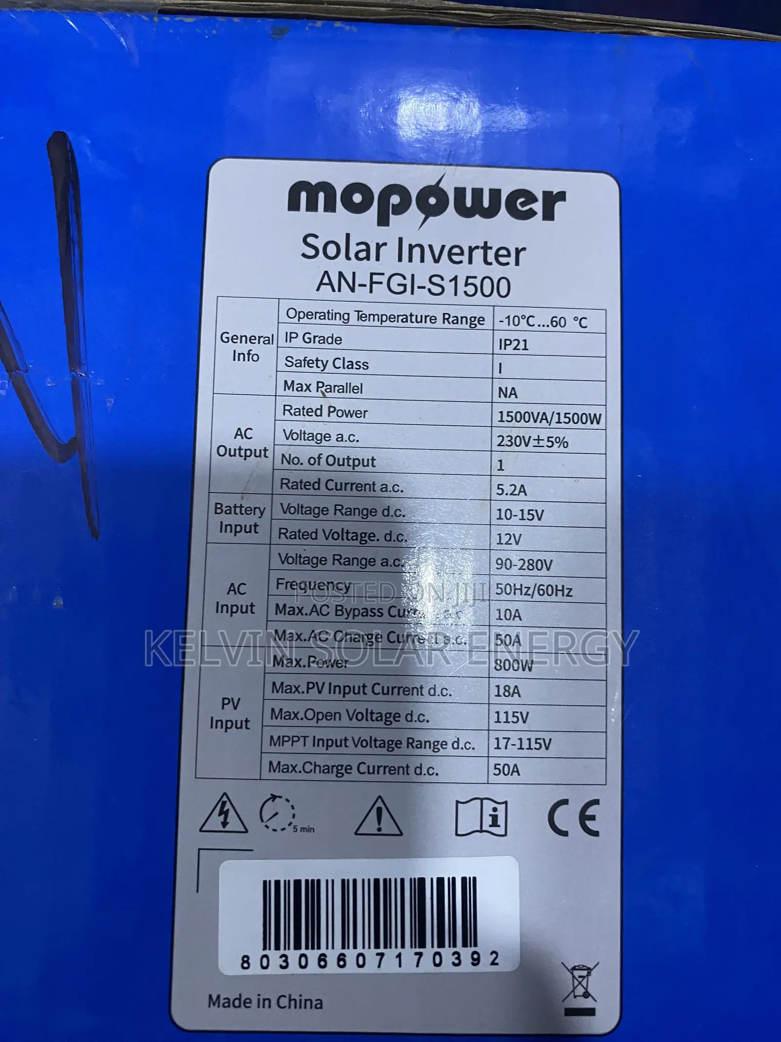 1.5 Kva Mopower Solar Lnverter 12v