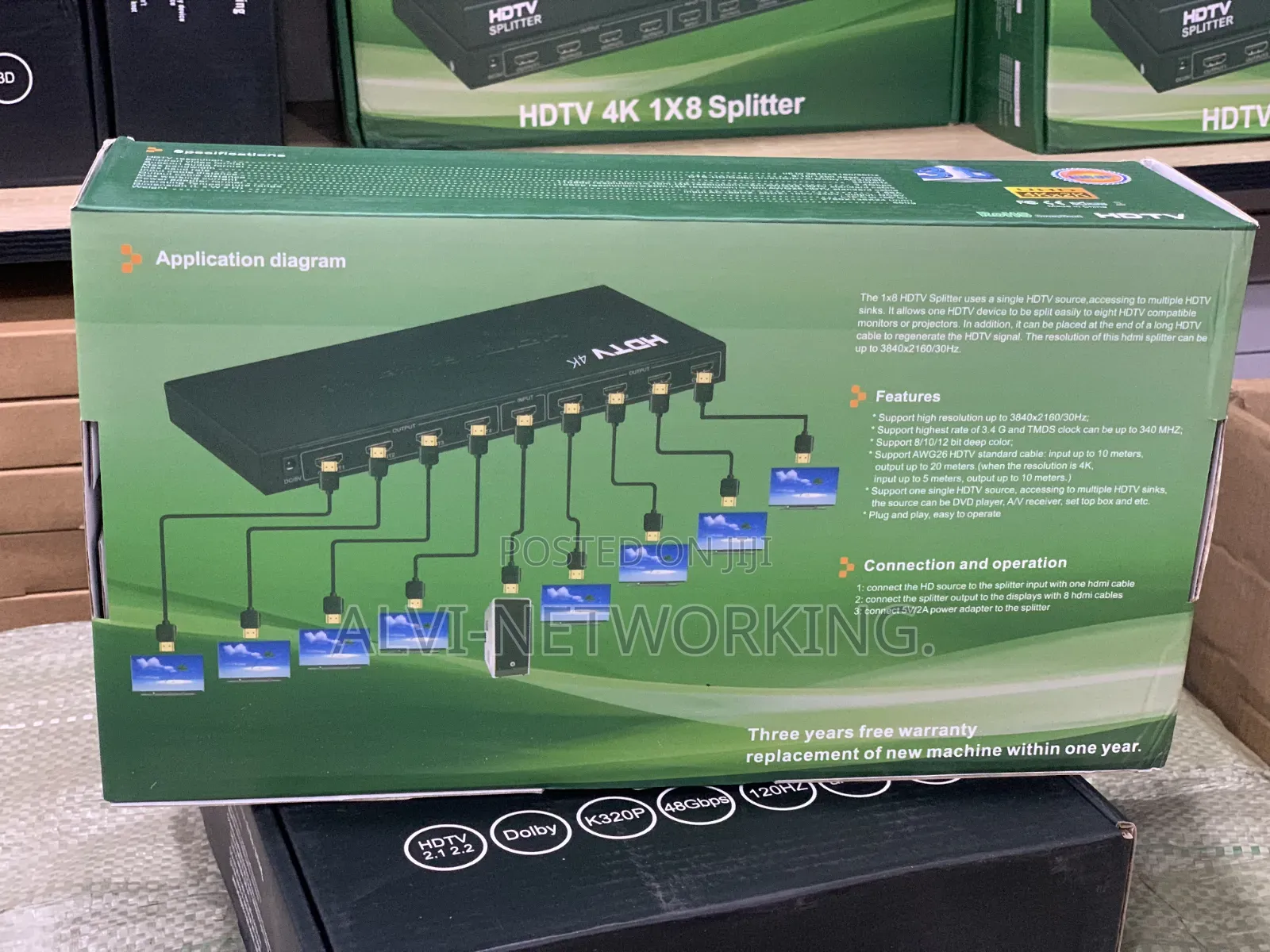 HDTV 4k 1 × 8 Splitter
