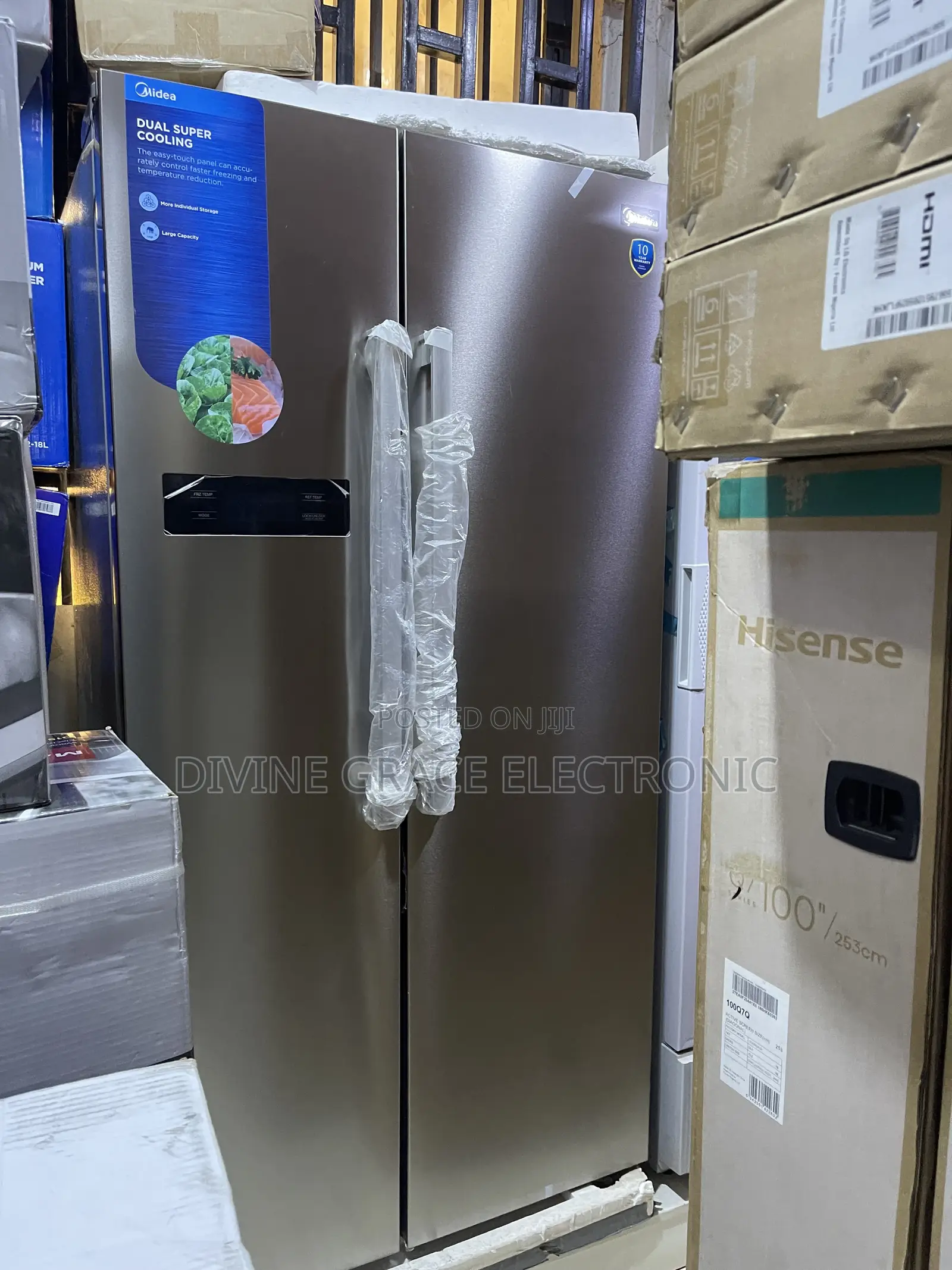 Brand New 510 Litres Midea Side by Side Refrigerator