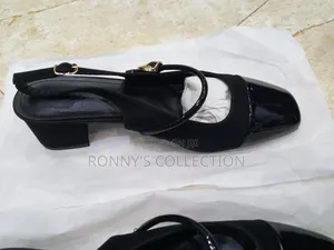 Woman's Classic Low Heel Slip on Pumps Black for Christmas Shoes