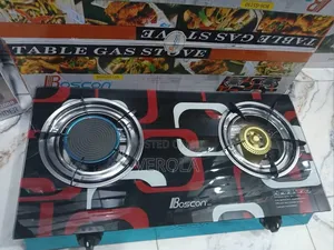 Boscon Glass Top 2-Burner Table Gas Stove (Model: BOS-GS130).