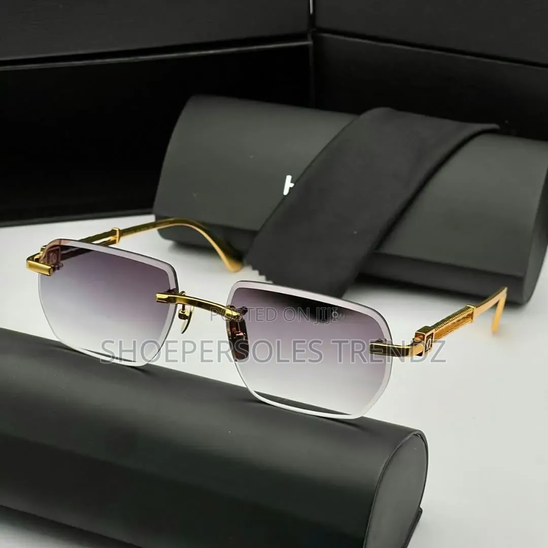Premium Omega Rimless Frame Sunglasses.