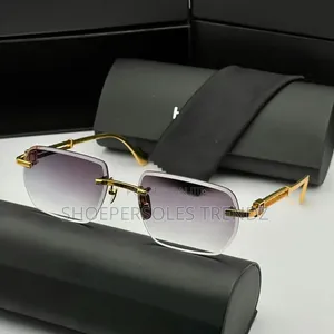 Premium Omega Rimless Frame Sunglasses.
