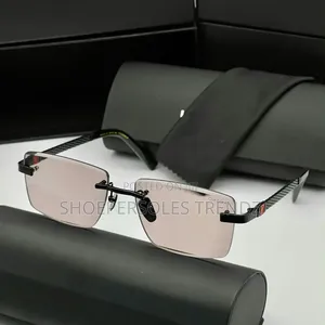 Premium Omega Rimless Frame Sunglasses.