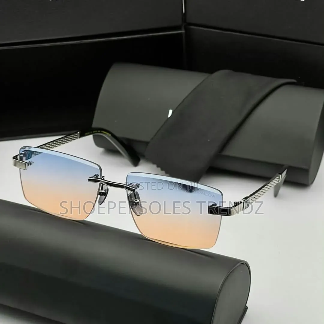 Premium Omega Rimless Frame Sunglasses.