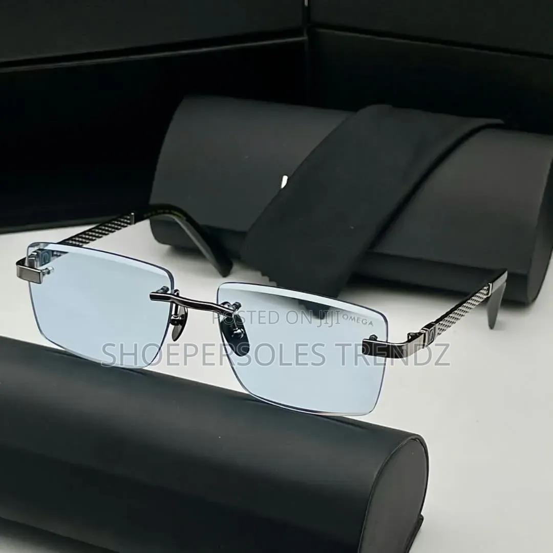 Premium Omega Rimless Frame Sunglasses.