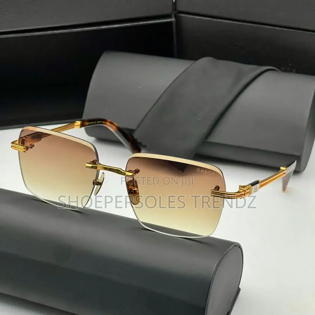 Premium Omega Rimless Frame Sunglasses.