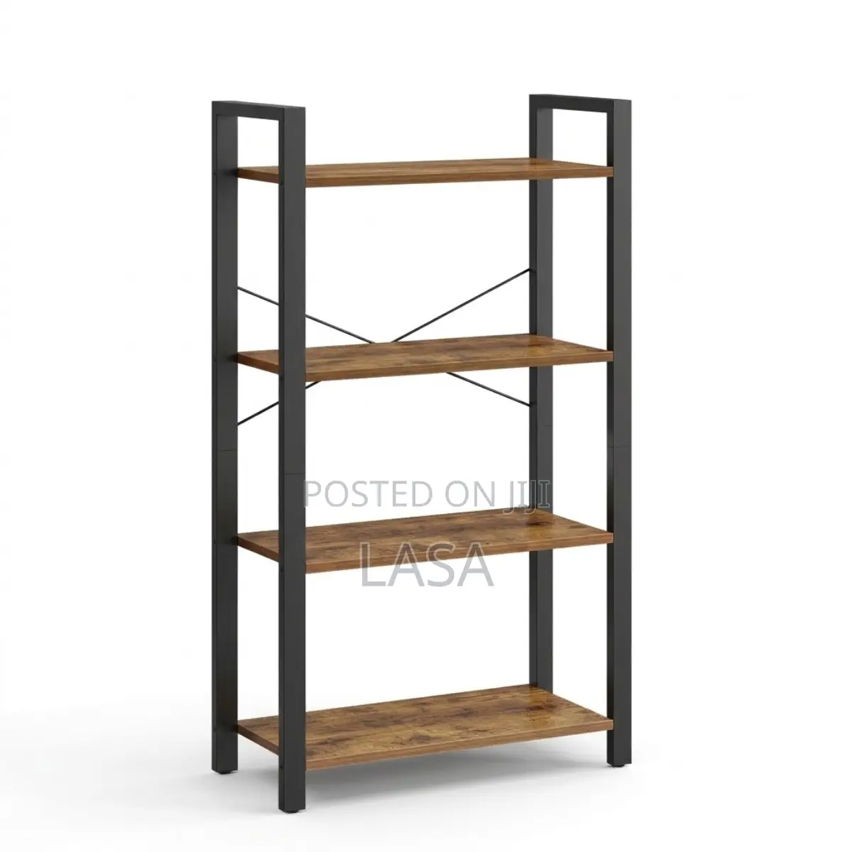 4-Tier Industrial Bookcase