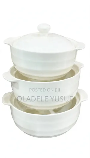 3pcs White Dish