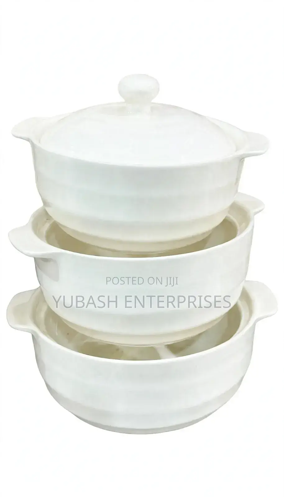 3pcs White Dish