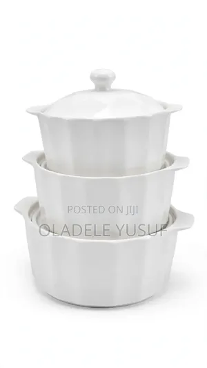 3pcs White Dish