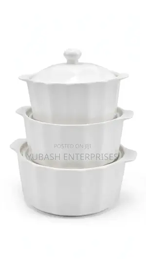 3pcs White Dish