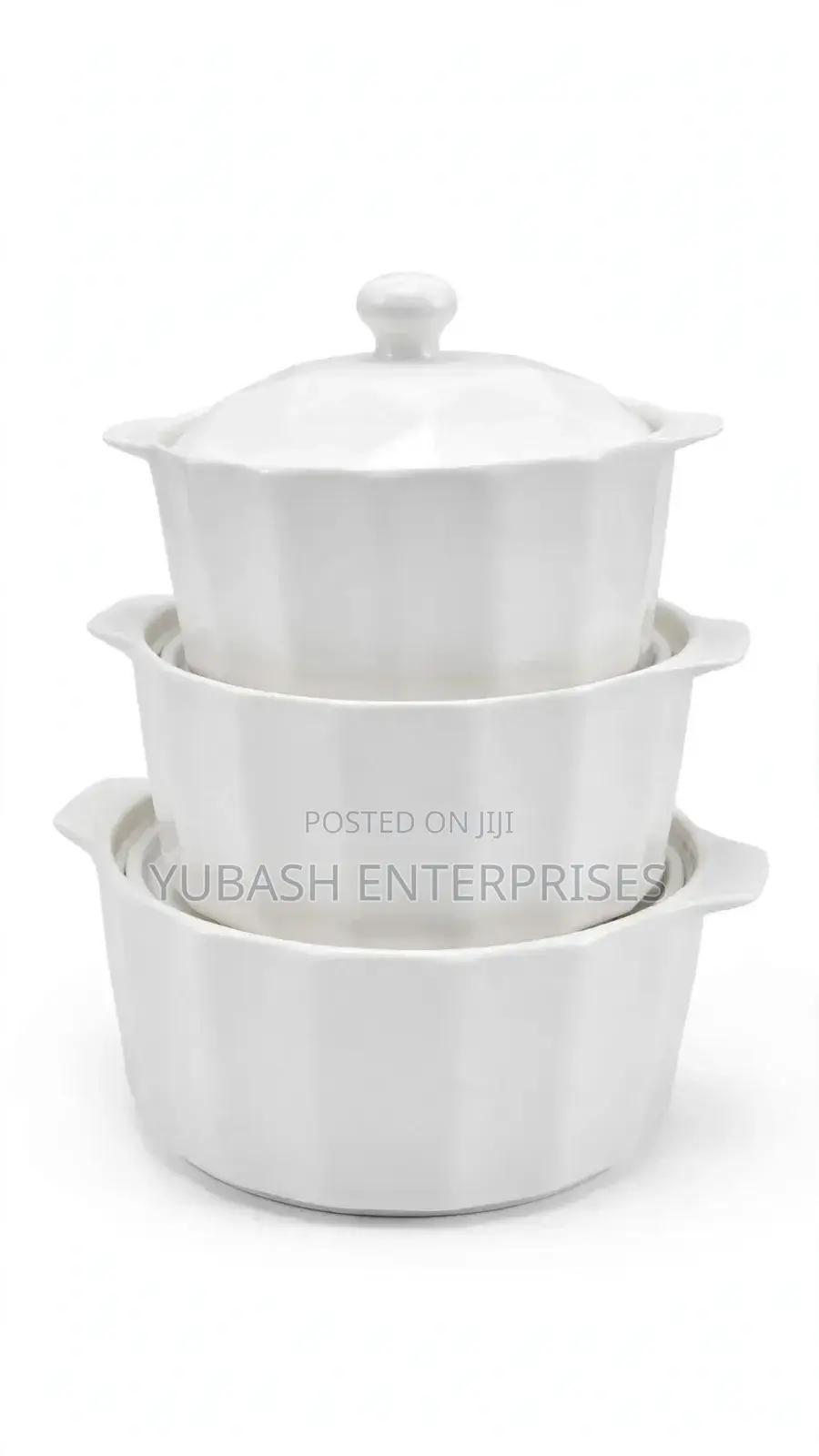 3pcs White Dish