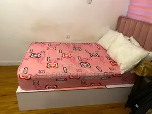 Bed Frame + Mattress + 4 Pillows – Complete Set