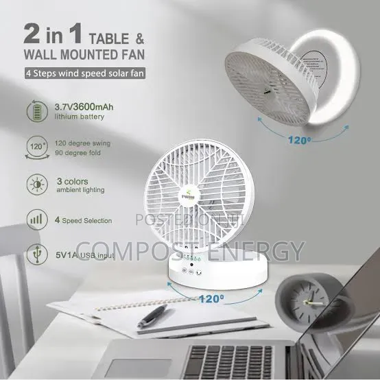 Rechargeable Rotating Fan - Iwin