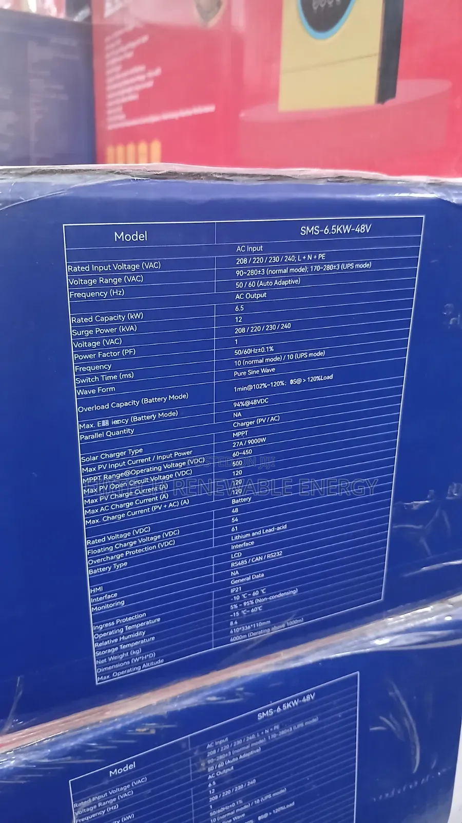 6.5kva 48v SMS Inverter