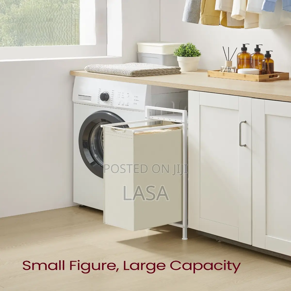 Laundry Hamper - Pull-Out Removable Bag With Metal Frame, 47L