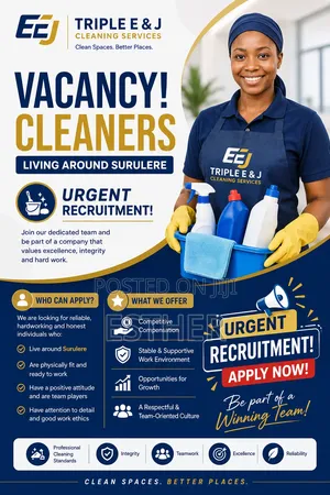 Cleaners Needed at Surulere