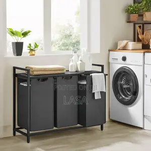 Laundry Hamper Basket Sorter With 3 Removable Bags 40 L