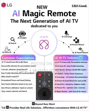 LG MR25 AI Magic Remote Controller LG Remote Controller (Black)