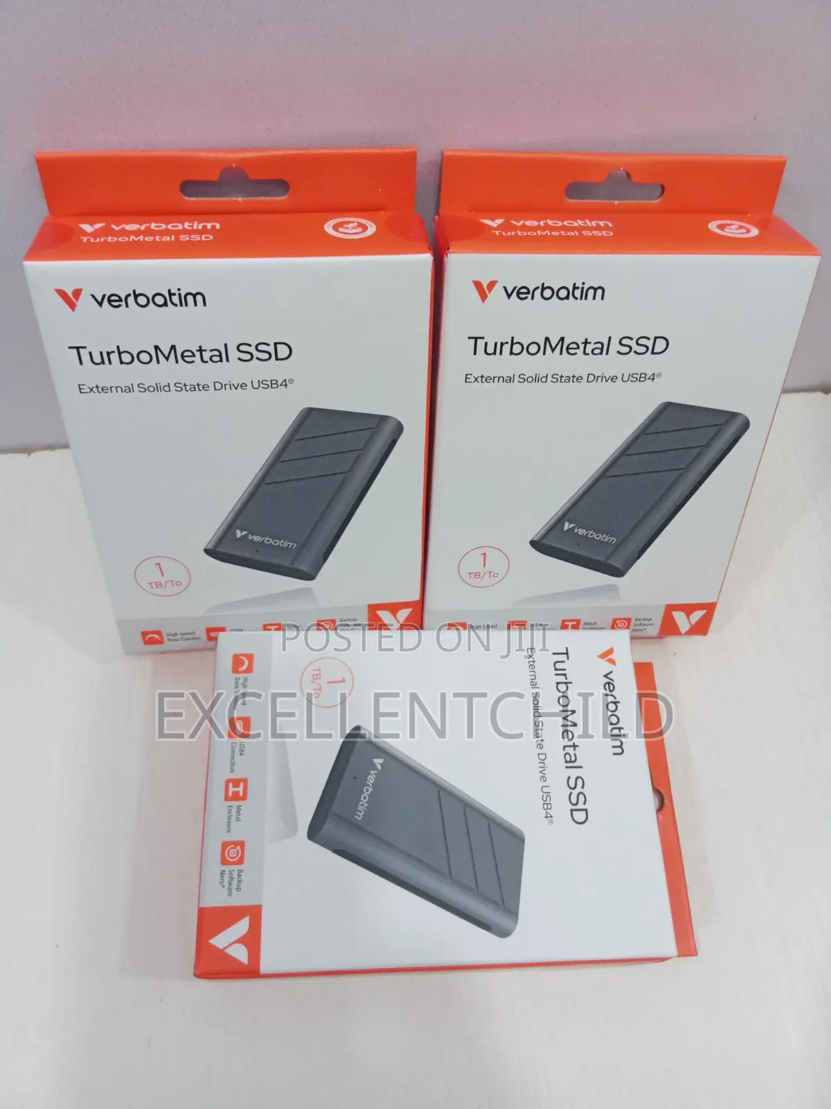 Verbatim TurboMetal 1TB External SSD USB4 3700mbs R/3600mb W