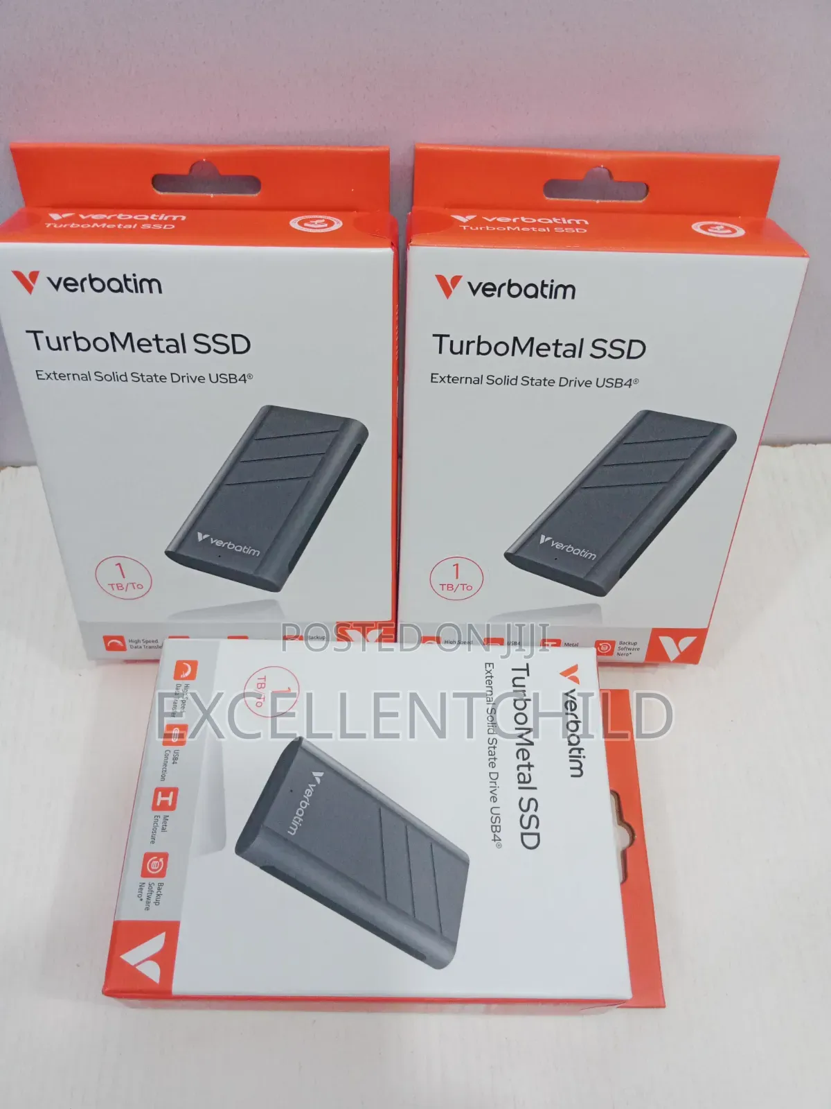 Verbatim TurboMetal 1TB External SSD USB4 3700mbs R/3600mb W