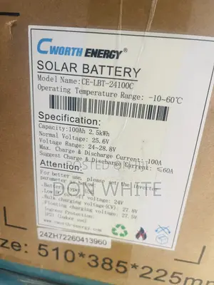 Cworth 2.5kwh Lithium Battery 24v