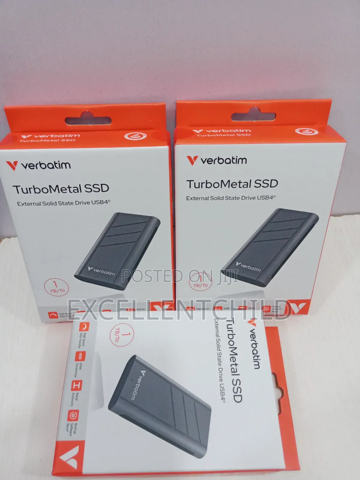 Verbatim TurboMetal 1TB External SSD USB4 3700mbs R/3600mb W