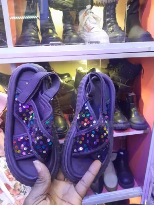 Trendy Purple Criss-Cross Sequin Platform Sandals for Women