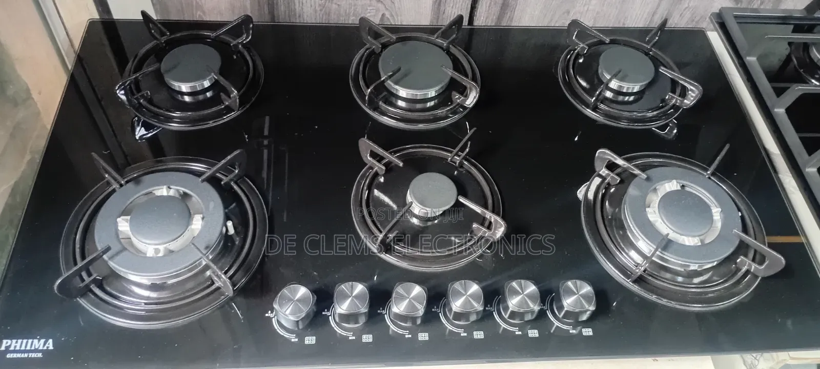 Phiima 6 Burner Built in Gas Cooker Hub