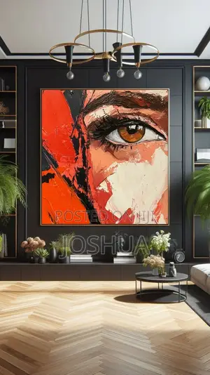 A Bold Abstract Close-Up of a Portrait Striking Eye 