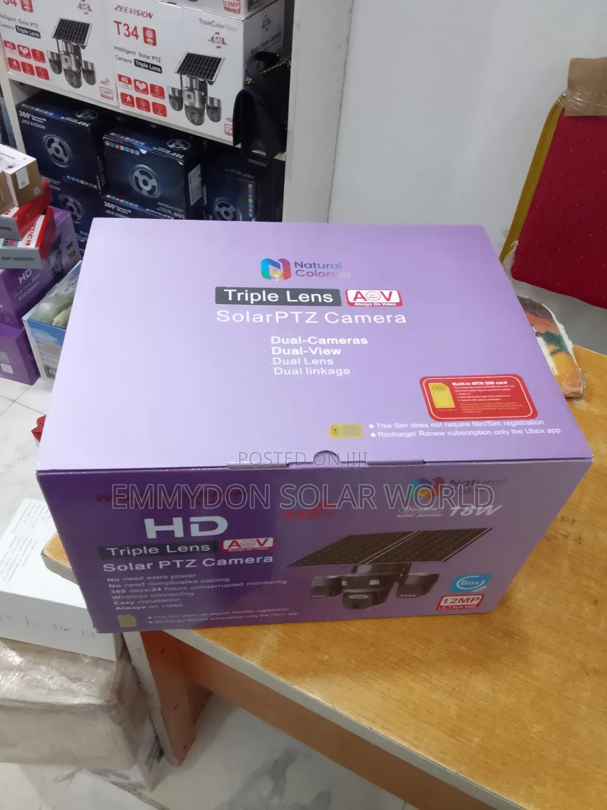 PTZ Solar Camera Triple Lens U Box