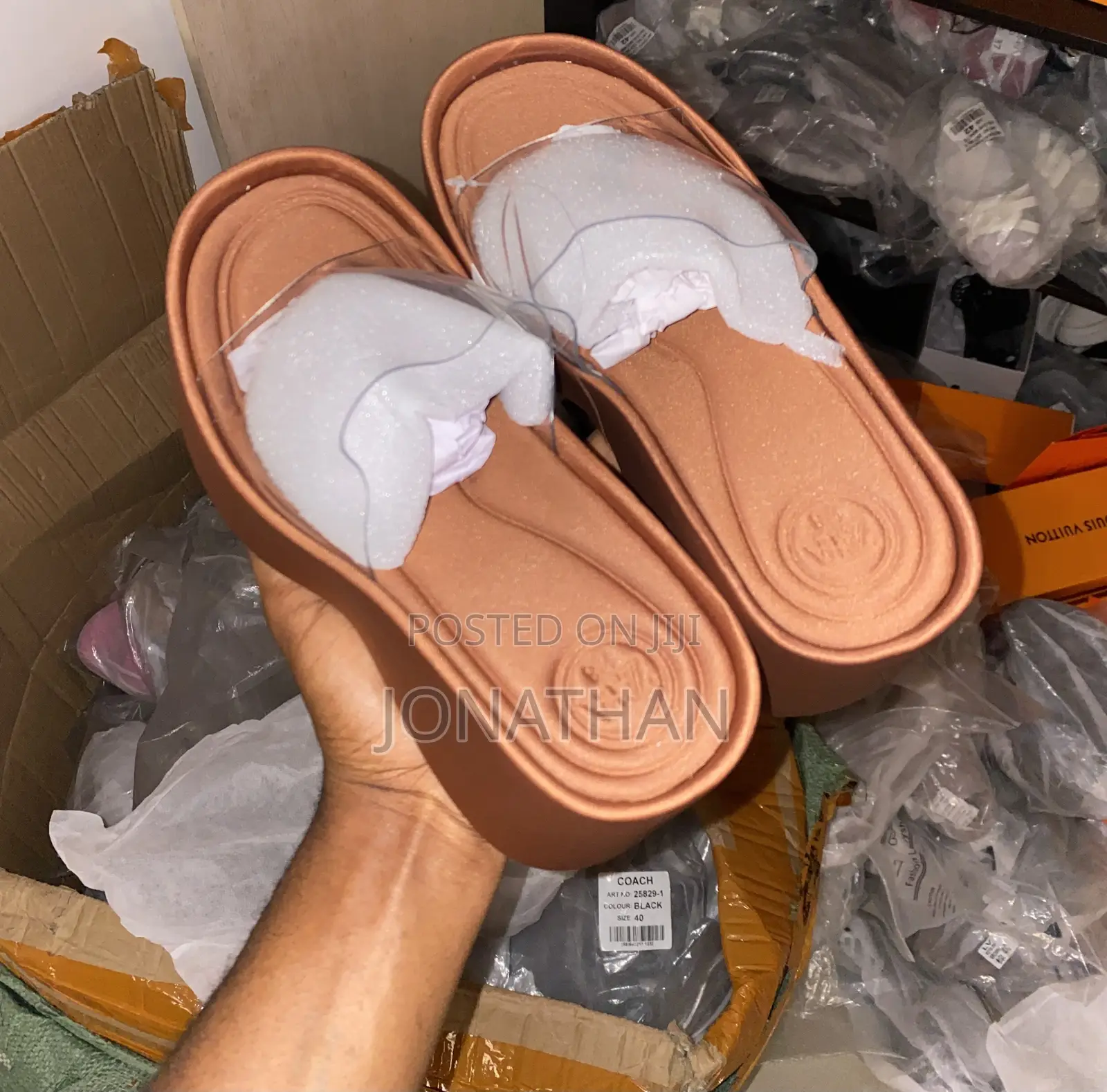 Multicolor Striped Platform Slides Size 37-42 Thick Sole Slippers