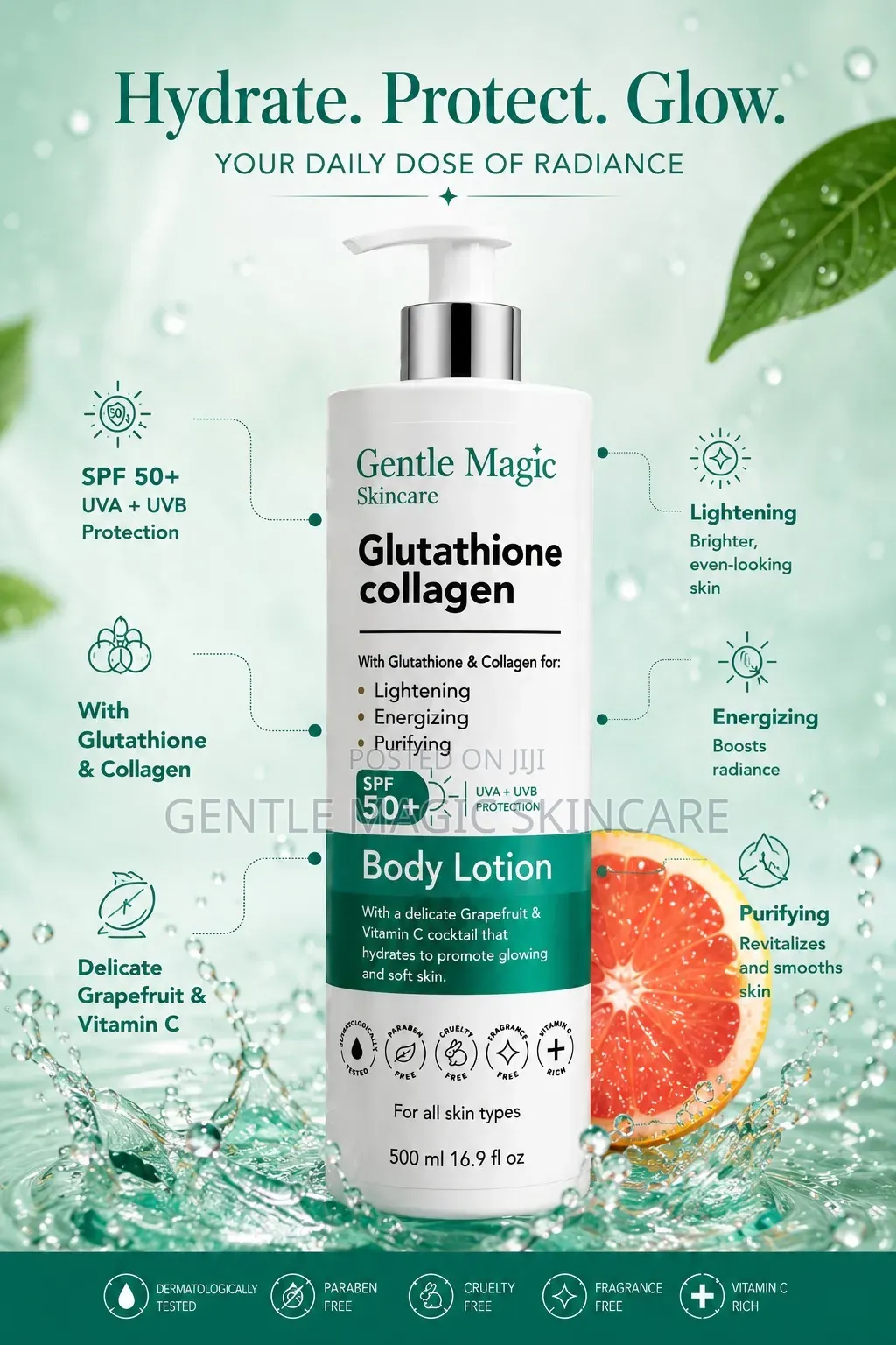 Gentle Magic Glutathione + Collagen Body Lotion 500ml