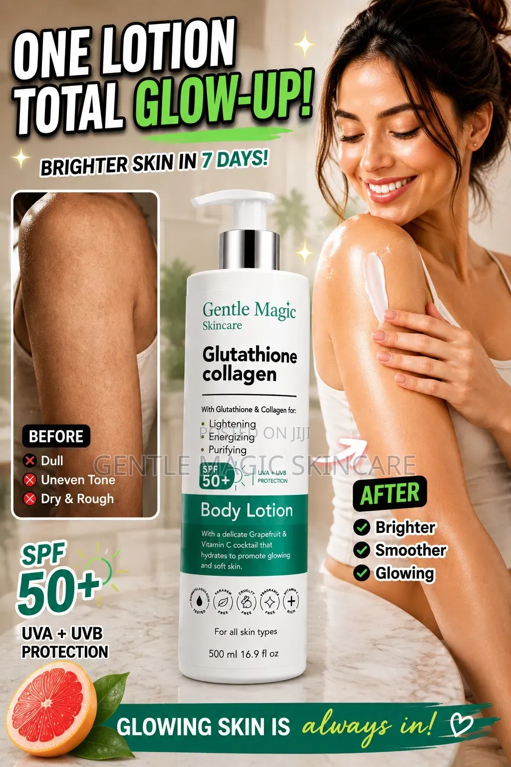 Gentle Magic Glutathione + Collagen Body Lotion 500ml