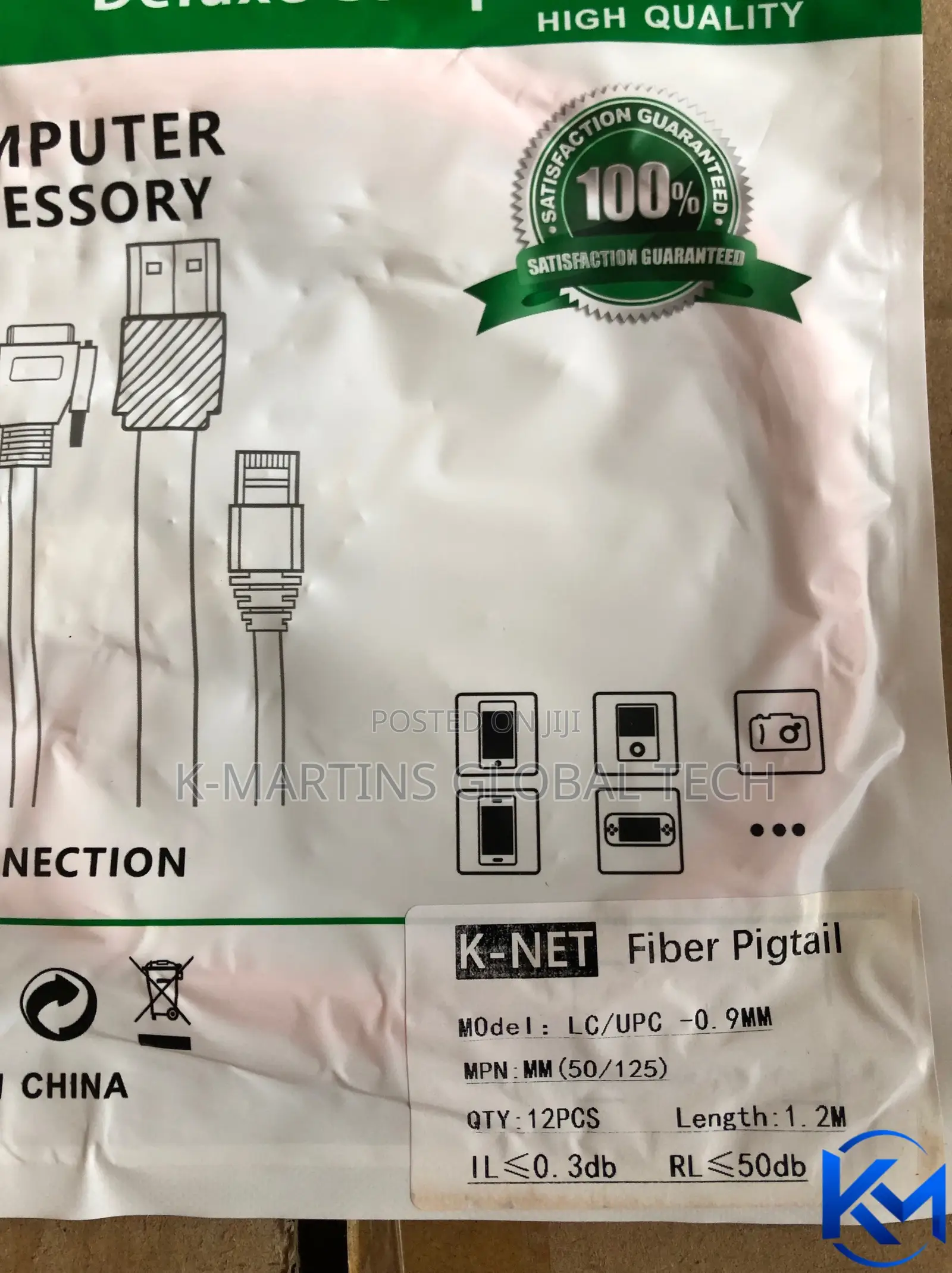 Fibre Optic Pigtail Lc Sc Multimode Mm Om1 Om2 Om3 Om4 10 Pieces