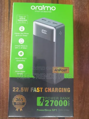 Oraimo PowerNova QF1 27000mAh 22.5W Fast Charging Powerbank