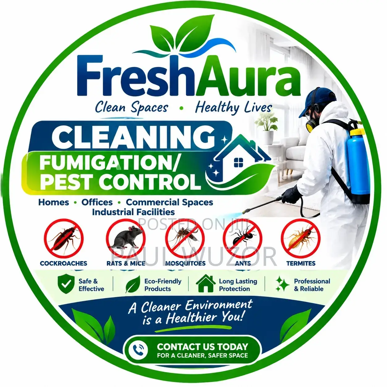 Cleaning/Fumigation and Pest Control Services