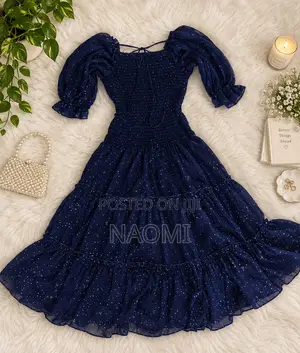 Kids Elegant Navy Blue Dress