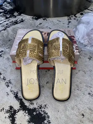 Hermes Oran Rhinestone Flat Slides
