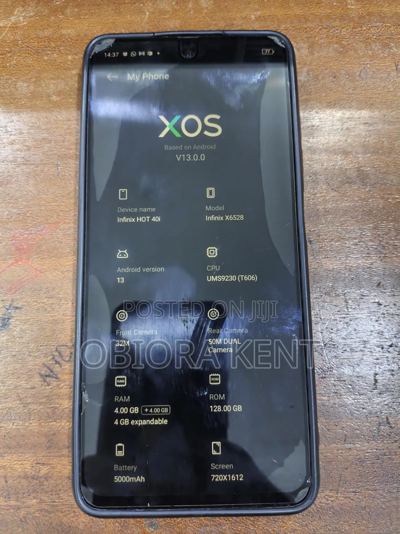 Infinix Hot 40i 128 GB Gold
