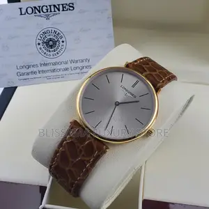 Longines Flat Leather Premium Luxury Men Wristwatch – Stylish, Durable