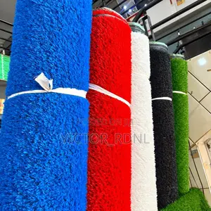 Red, Blue, Black, White Artificial Grass