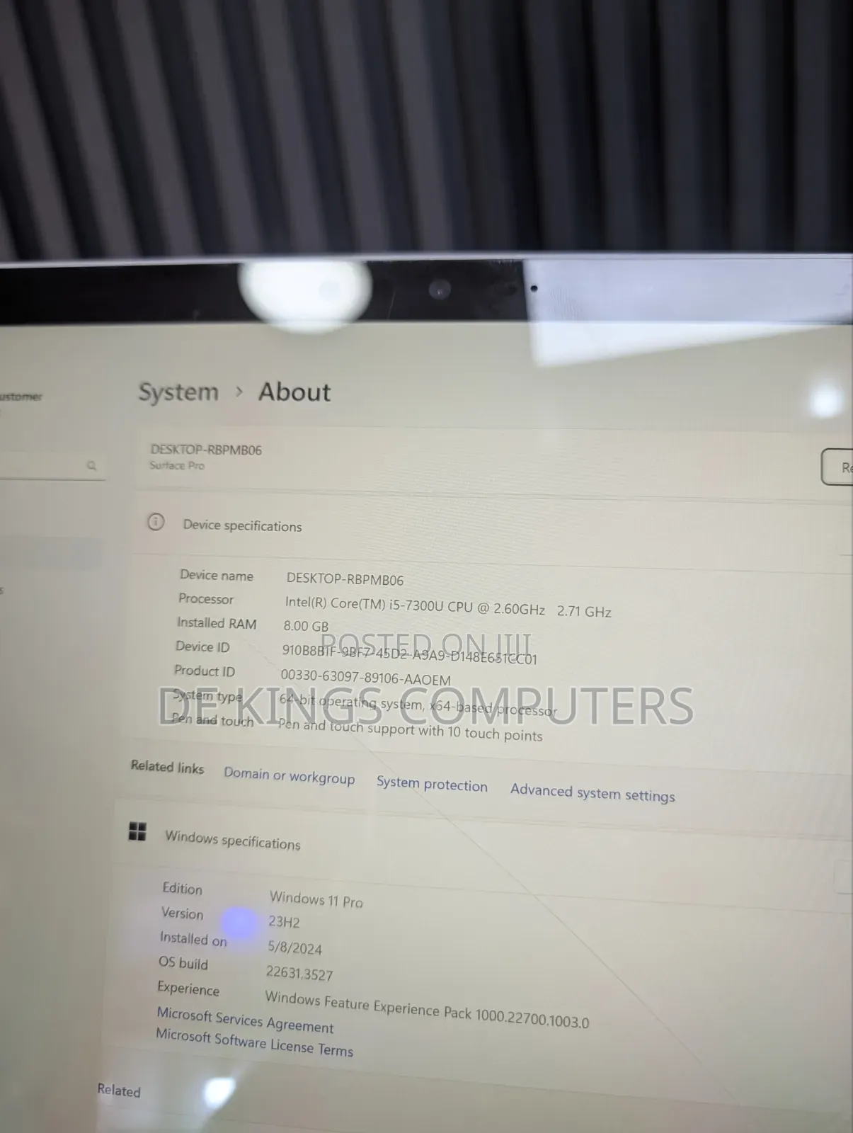 Laptop Microsoft Surface Pro 5 8GB Intel Core i5 SSD 256GB